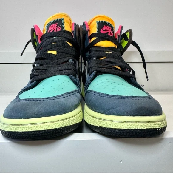 🔥🤯🦄Rare Jordan 1 Tokyo Biohack GS 6.5Y/Women 8 Cyberpunk Dystopian Streetwear - Picture 8 of 16